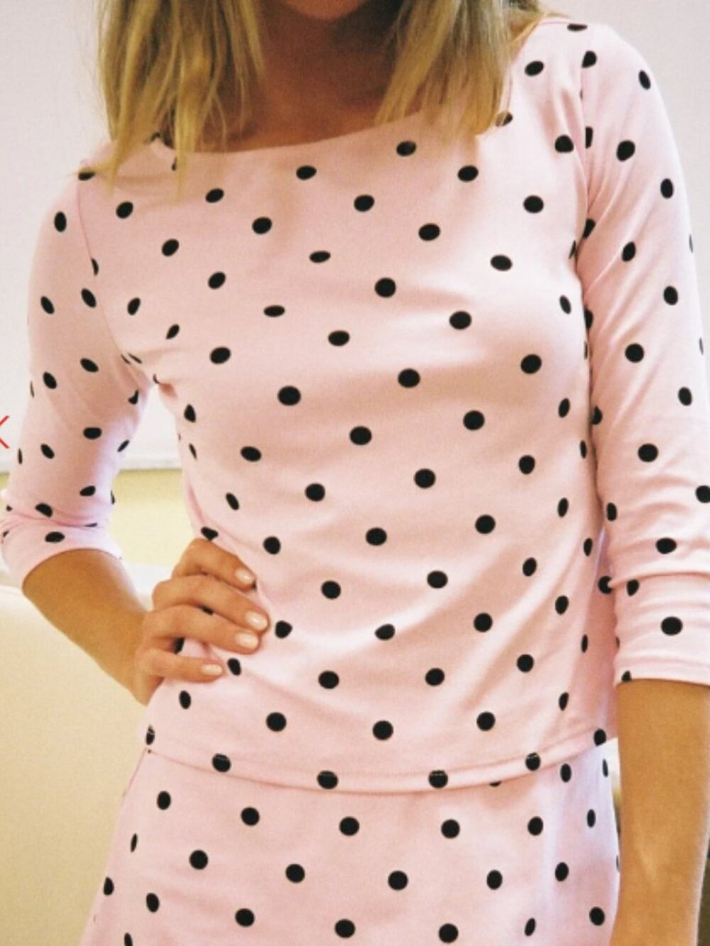 Nia Top Lisa Says Gah Pink Dot S and L